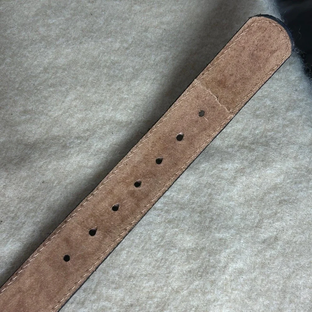 Vintage Lions International Floral Embossed Leather Belt M‎ Mens 34-36 Western